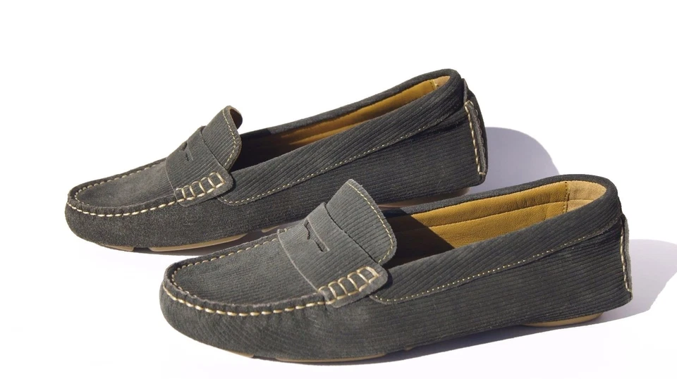 JOHNSTON & MURPHY Mujer Claire Acolchado Penny Driver Mocasines Verde Oscuro Zapatos 6 Foto 3 de 4