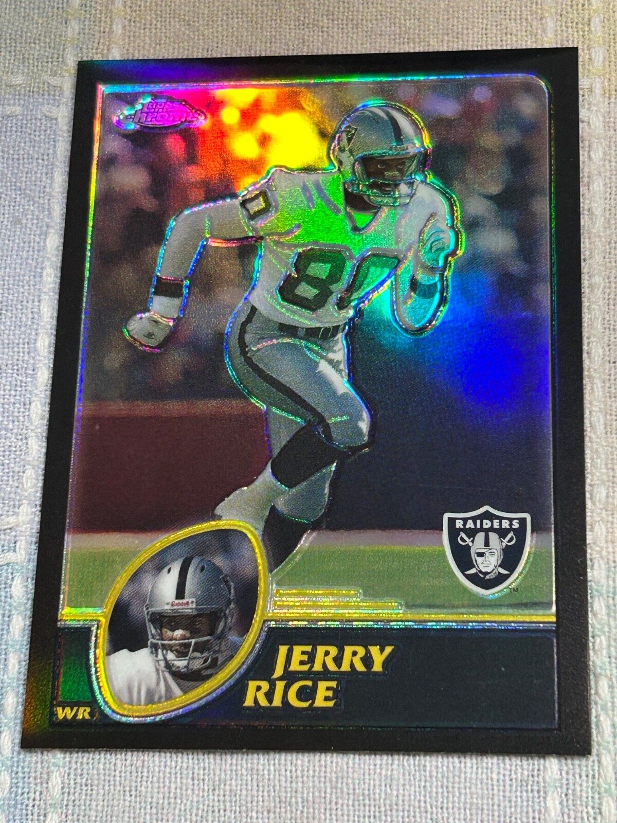 Raiders 2003 Topps Chrome Black Refractor 056/599 Jerry Rice #122 HOF!