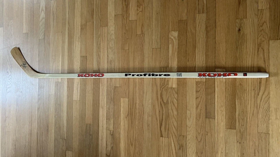 91-92 圣何塞鲨鱼 Pat Falloon 签名亲笔签名 Koho Profibre 曲棍球棒 — 第 2/4 张图片