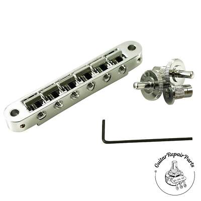 TonePros TP6-C Locking Nashville Tune-O-Matic Bridge, SAE Posts - Chrome