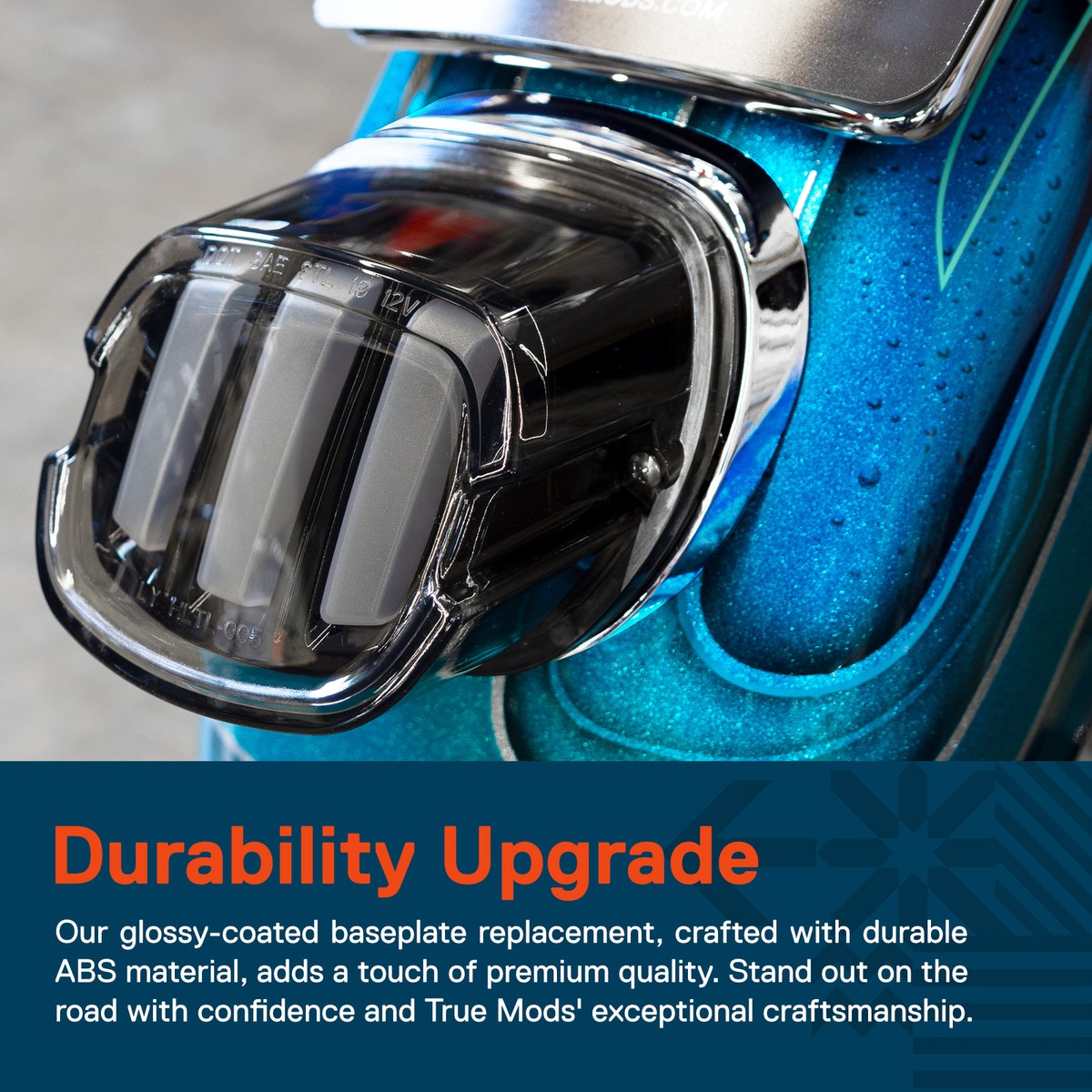 Black Taillight Base Plate Replacement for 2000+ Harley Davidson