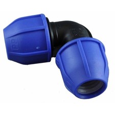 25mmPE × 25mm PE BLUE LINE METRIC POLY PIPE ELBOW  PUSH FIT  NMB533 