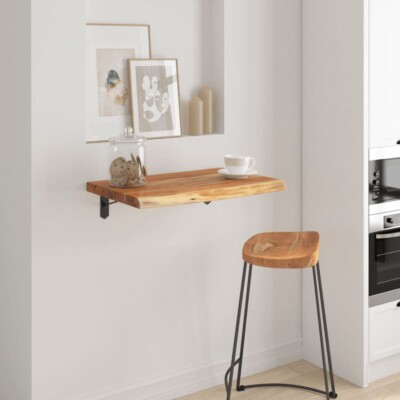 vidaXL Wandregal 70x40x2,5cm Rechteckig Massivholz Akazie Live Edge