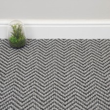 Grey Herringbone Pattern Loop Carpet Cheap Stain Resistant Feltback Hall