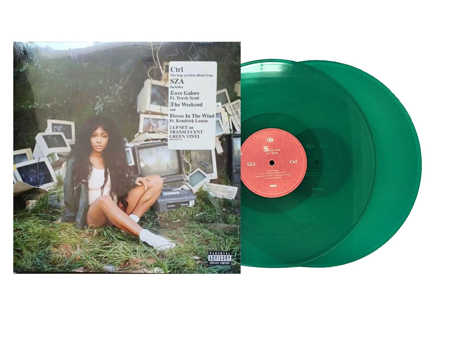 SZA CTRL VINYL NEW! LIMITED GREEN LP WEEKEND DOVES IN THE WIND FT KENDRICK LAMAR