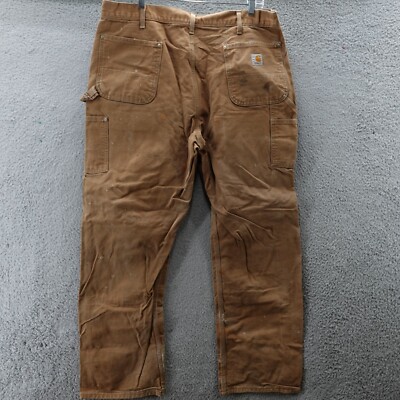 VTG Carhartt B01 BRN Double Knee Carpenter Pants Adult 40X32 Brown