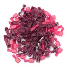 50Pcs Electrical Cable Fast Quick Splice Lock Wire Connector Crimp AWG 22-18 Red