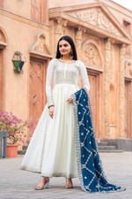 INDIAN STYLE CHINNON SILK GOWN BOTTOM WITH DUPATTA FOR WEDDING COLLECTION