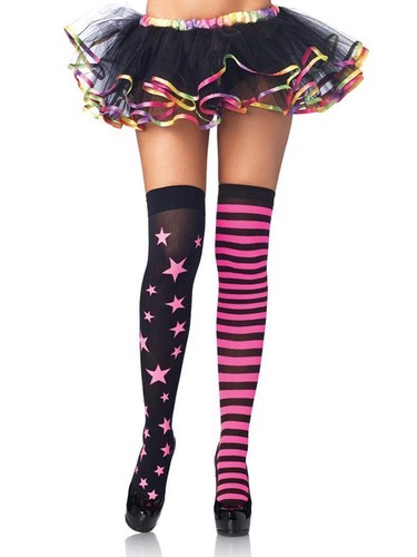 Stars \u0026 Stripes Thigh Highs Hot Pink 