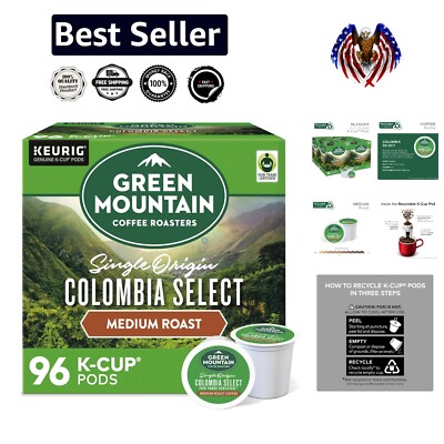 Caramel Cocoa Medium Roast Coffee Keurig K-Cup Pods, 96 Count Colombian  Select