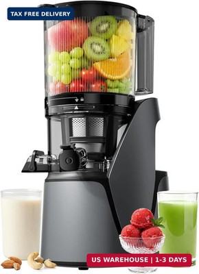 EanOruus Juicer Machines, 3-in-1 Cold Press Juicer, Premium Gray | Makes Juice,