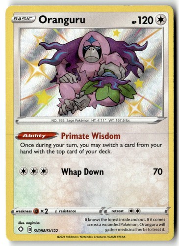 Oranguru SV098/SV122 Holofoil - Shining Fates: Shiny Vault - PTCG - LP