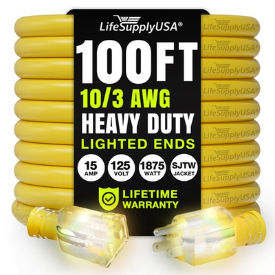 #ad #ad Outdoor Indoor Extension Cord Heavy Duty 3 Prong SJTW Flexible Long Power Cord $164.99