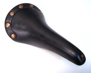 ~ Selle San Marco Regal Girardi Smooth Black Leather Saddle Copper Rivets - VGC