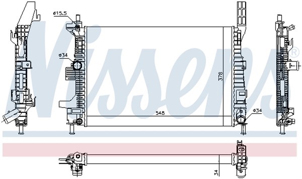 MotorküHler WasserküHler Nissens 69238 FüR Focus Ford Tourneo Connect V408 MAX 2-image