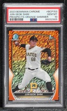 2023 Bowman Chrome Orange Shimmer Refractor 5/25 Jun-Seok Shim PSA 10 05ns