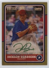 2025 Onyx Vintage Auto Gold Border /50 Jackson Brasseux #VAJABR Auto 0c6