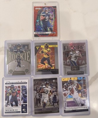 KENNETH WALKER III -(7x) Different 2022 Rookie Card R/C SEATTLE SEAHAWKS MVP RC