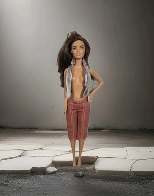 Mattel Barbie Doll Brunette Hair Redress Restyle Ooak C285 