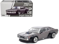 Datsun Laurel C130 RHD Gray Metallic 1/64 by Pop Race Right Hand Drive
