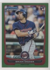 2012 Bowman Chrome Rack Pack Green Refractor Brian Dozier #91 1x8