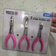 Matco Tools Three Piece Pink Pliers Set Sp3ps- New In Package Matco Tools Three Piece Pink Pliers Set Sp3ps- New In Package