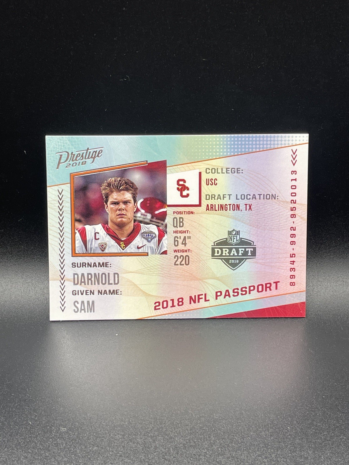 Sam Darnold Panini Prestige NFL Passport #PPSD Base