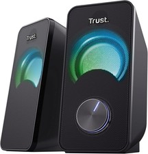 Trust Arys Compact PC Speakers 2.0 Stereo Sound System with RGB Illumination