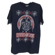 Star Wars Darth Vader Dark Side T Shirt Mens Medium Navy Blue