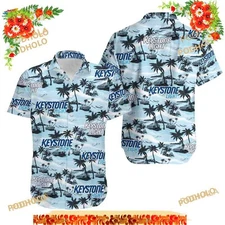 Keystone Light Sea Island Funny Hawaiian Shirt, Aloha Beer Loves Shirt