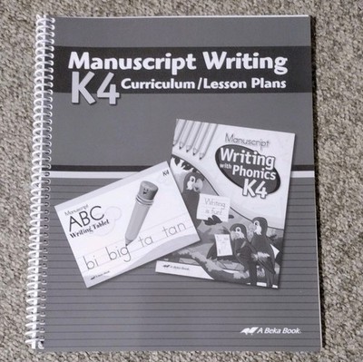 Abeka K4 Manuscript Lesson Plans