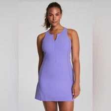 Spanx - Get Moving Zip Front Dress - Amethyst Purple - Size M - Gently Used!!