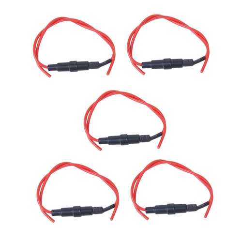 5-tlg. KFZ Sicherungssatz Sicherungen KFZ 5mm * 20mm Halter Glas