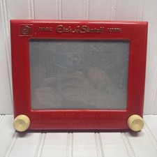 Vintage Etch A Sketch Ohio Art Company Magic Screen Red Frame Working