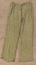 WOMEN'S EXPRESS PANTS OLIVE BEIGE DESIGN RAYON SIZE SMALL