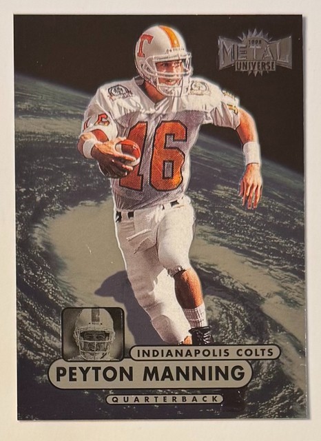 🔥1998 Fleer Metal Universe Peyton Manning Rookie RC Card #189 TN Volunteers🔥