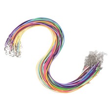 50pcs 18 Inch Waxed Necklace Cord 1.5mm for Jewelry Making,Mixed Colors