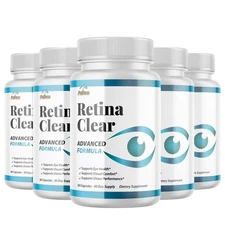 Retina Clear- Eye Support with Lutein- 5 Bottles- 300 Capsules