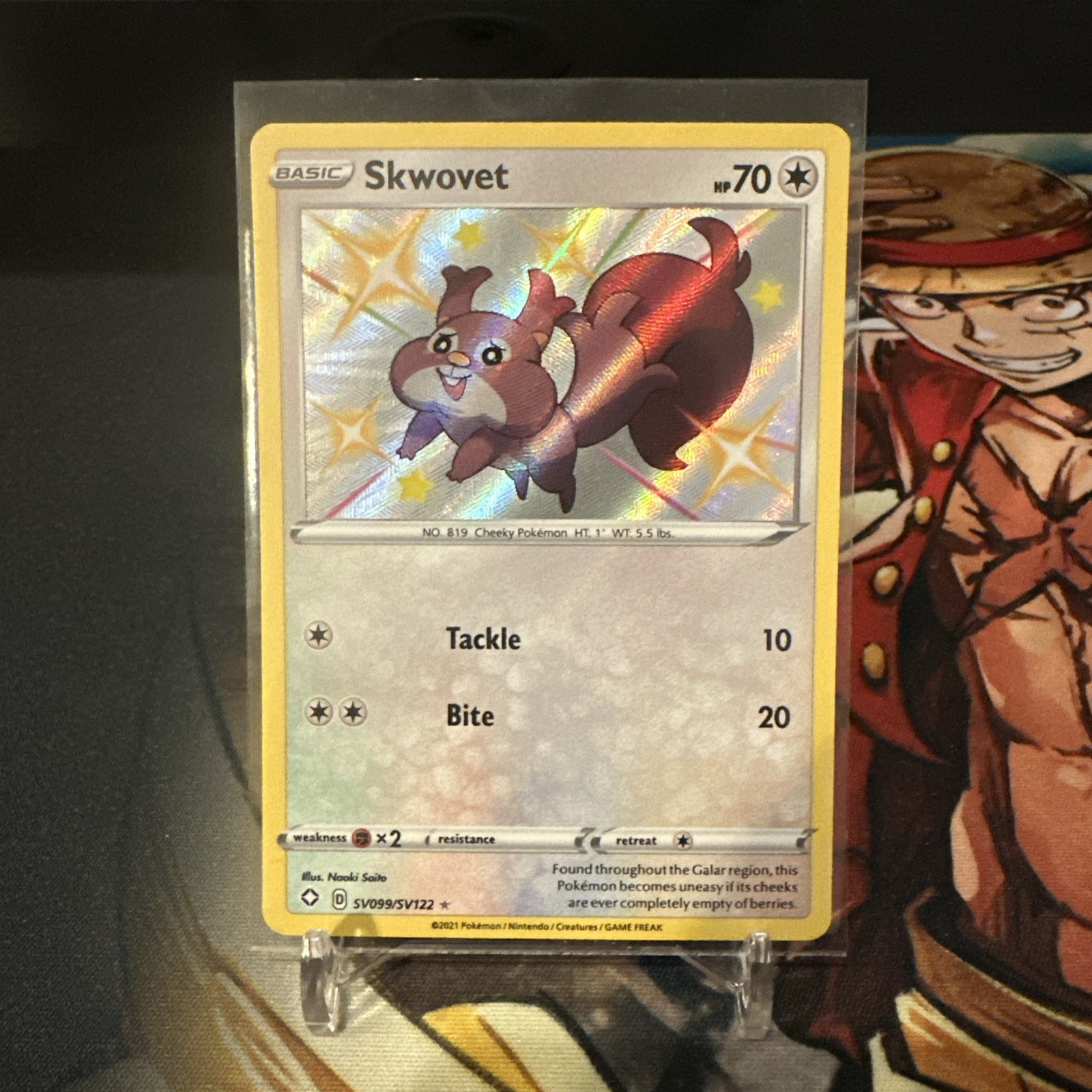 Skwovet SV099/SV122 Shiny Rare Shining Fates Shiny Vault Pokemon Near Mint