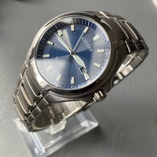 Mens Genuine Citizen Eco Drive Super Titanium Solar BM7431-51L NOS RRP £329