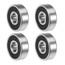 4pcs 6301-2RS Deep Groove Ball Bearings Z2 12x37x12mm Double Seal Carbon Steel