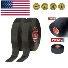 2 Tesa PET Cloth High Heat Electrical Tape for Wire Harness, Cables for Autom...