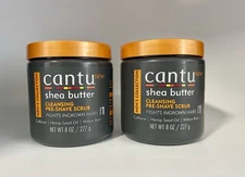 Cantu Shea Butter Pre-Shave Scrub 8 oz Lot of 2. Fights Ingrown Hairs New