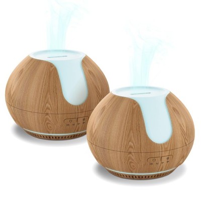 ARVIDSSON Essential Oil Diffuser 2 Pack, Ultrasonic 100ml, Brown
