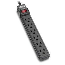 Tripp Lite 6 Outlet Surge Protector Power Strip, 6ft Cord, 6-ft. Black