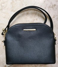 Steve Madden BMaggie Black Dome Crossbody Bag Purse with Gold Chain Strap