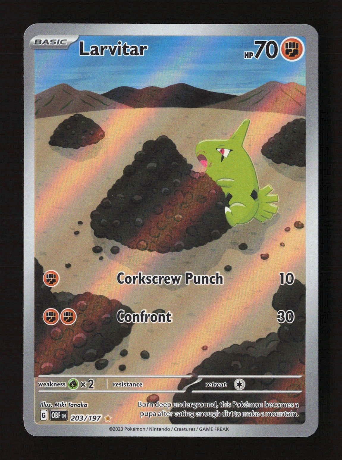 Larvitar 203/197 OBF Pokemon TCG Holofoil NM
