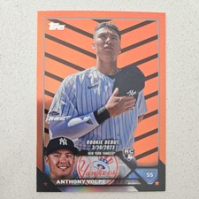 2023 Topps Update - Rookie Debut Anthony Volpe #US77 Orange & Black Foil (RC)