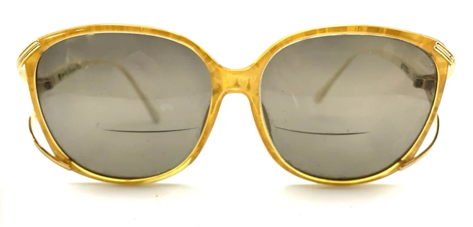 Gafas de sol Christian Dior 2689 70 amarillas de gran tamaño mariposa monturas 60-14 120 Foto 2 de 4