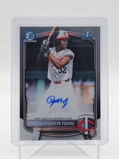 QUENTIN YOUNG 2025 BOWMAN CHROME DRAFT 1ST AUTOGRAPH #CPA-QY TWINS Q1940 B